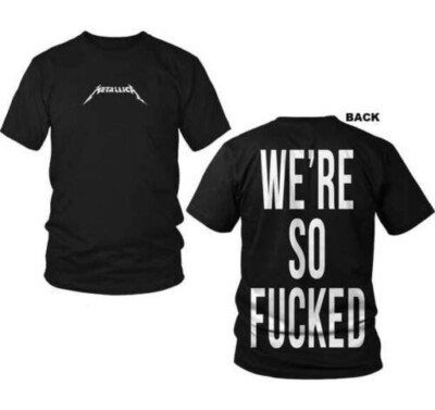METALLICA cd lgo GLITCH LOGO / WE'RE SO F#CKED Official SHIRT LRG New hardwired