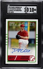 2020 Panini Chronicles Dakota Hudson Classics RED /50 SGC 10 w/10 AUTO
