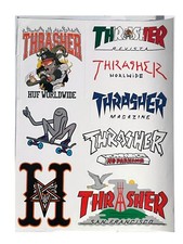 Thrasher Skateboard Magazine Huf Collab 8 Set Stickers Lot New Authentic