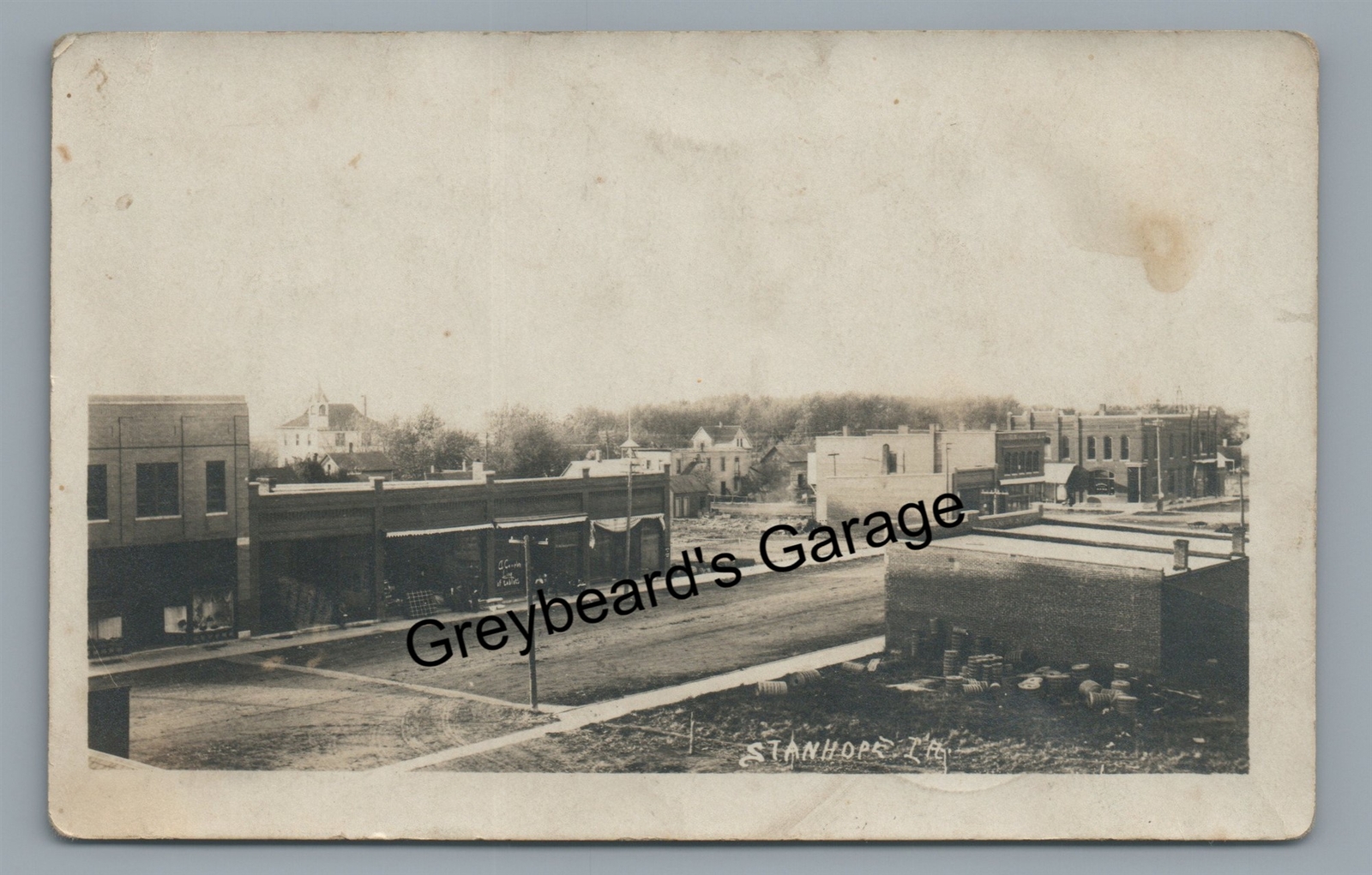 RPPC View of Main Street Stores STANHOPE IA Iowa Real Photo Postcard eBay