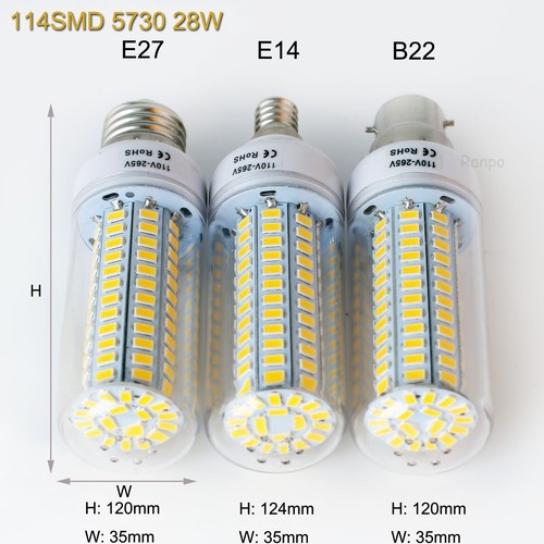 E27 E14 B22 G9 GU10 5W 7W 9W 12W 15W 25W 28W 5730 SMD LED Corn Light Bulb Lamp - Picture 19 of 19