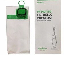 Vorwerk Folletto 41432 Filtrello Premium Sacchetti per Aspirapolvere VK 140/50