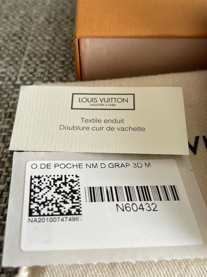 New Full Set LOUIS VUITTON Damier Graphite 3D Pocket Organizer N60432 - Image 2 of 4