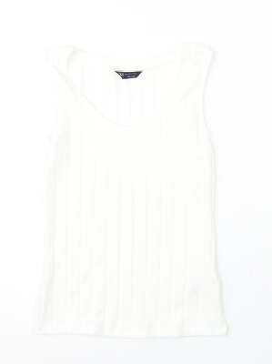 Jupe Peasant Marks & Spencer - Femme Taille 8 - Ivoire - Midi - Mélange Polyester - Occasion