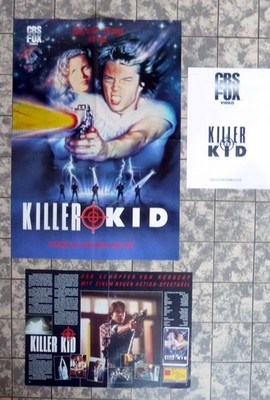 KILLER KID A2-VIDEO-POSTER 42x60cm + EXTRAS German 1/2 Sheet ´89 RODNEY EASTMAN