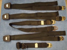 1970s Original Chrysler Mopar Dodge Black Seat Belts