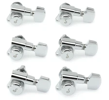 Schaller Germany M6 135 6-In-Line Guitar Locking Tuners Machines - CHROME