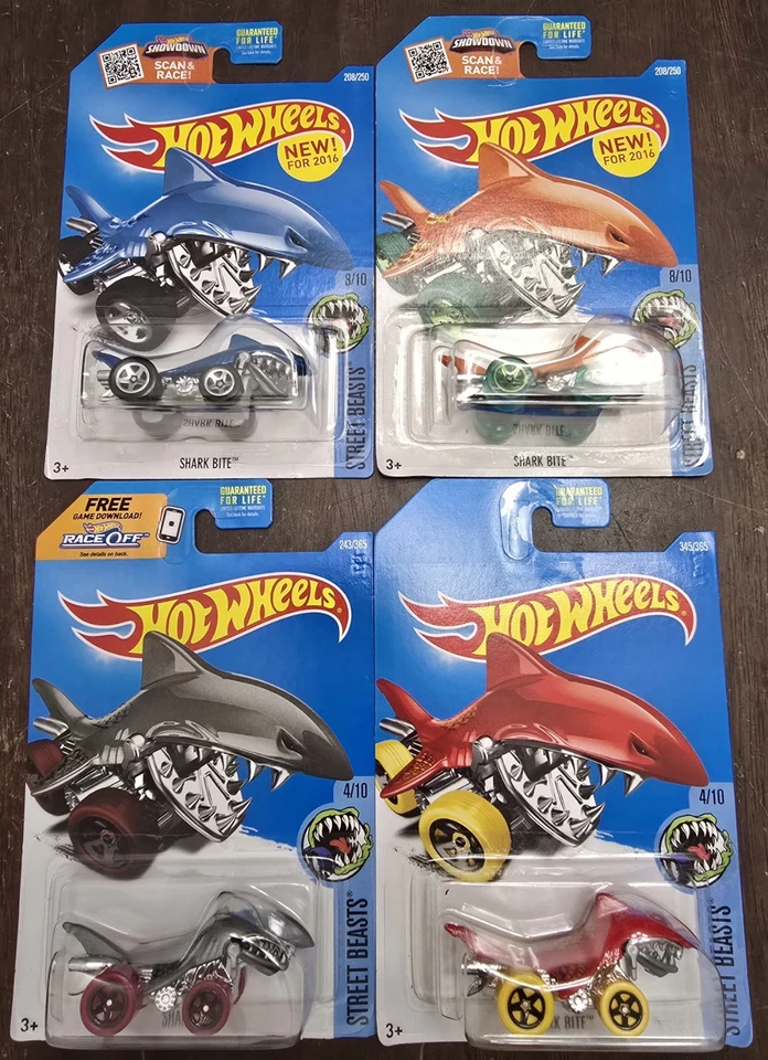 Hot Wheels 2016-25 Treasure Hunt Shark Bite & 2019 Sharkruiser Collection (11x) Foto 2 de 4