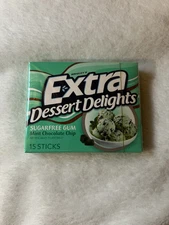 Wrigley's Extra Mint Chocolate Chip Sugarfree Gum 15 sticks of Gum New