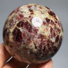 320g  NATURAL red garnet  sphere QUARTZ  CRYSTAL ball320 HEALING