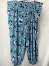 Women's 3X 22-24 Lilo and Stitch Ladies Sleep Jogger Pajamas Lounge Pant PJs