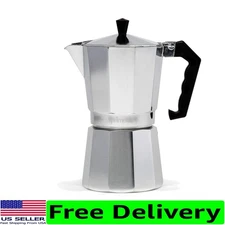 Classic Stovetop Espresso Maker - 9 Cup Moka Pot for Italian & Cuban Coffee