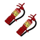 2 Pcs Alloy Fire Extinguisher Miniature Model Small House Adornment