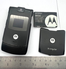 Motorola Razr Silver V3 Color VGA 4x Zoom Cingular Unlocked VTG Cellular Phone