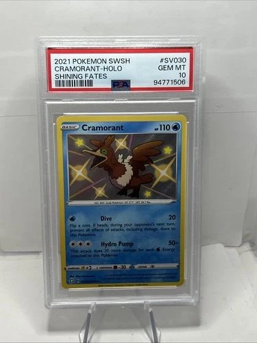 2021 POKEMON SWORD & SHIELD SHINING FATES #SV030 CRAMORANT-HOLO PSA 10
