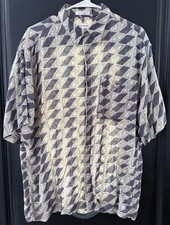 PIERRE CARDIN Men's VINTAGE Short Sleeve Shirt - Size Large