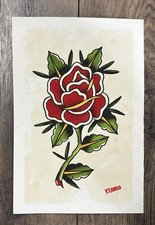 Original Rose Tattoo Flash Art