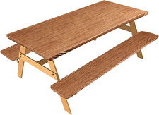 Vinyl Picnic Table Bench Covers 72x30 Waterproof Elastic Fitted Set