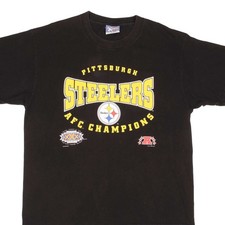 VINTAGE NFL PITTSBURGH STEELERS AFC CHAMPIONS 1995 TEE SHIRT SIZE XL MADE IN USA
