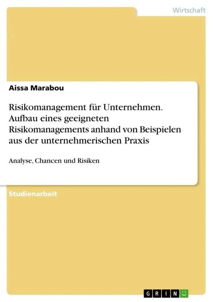 Aissa Marabou | Risikomanagement FüR Unternehmen. Aufbau Eines Geeigneten...-image