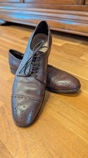 Herren Oxford Leder Schuhe Größe 45 Getragen Portugal