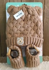 Winnie the Pooh Hat  Bootie Set, Disney Baby, Tan/Beige/Brown One Size