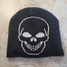THE CHILDREN'S PLACE BLACK SKULL KNIT BEANIE HAT