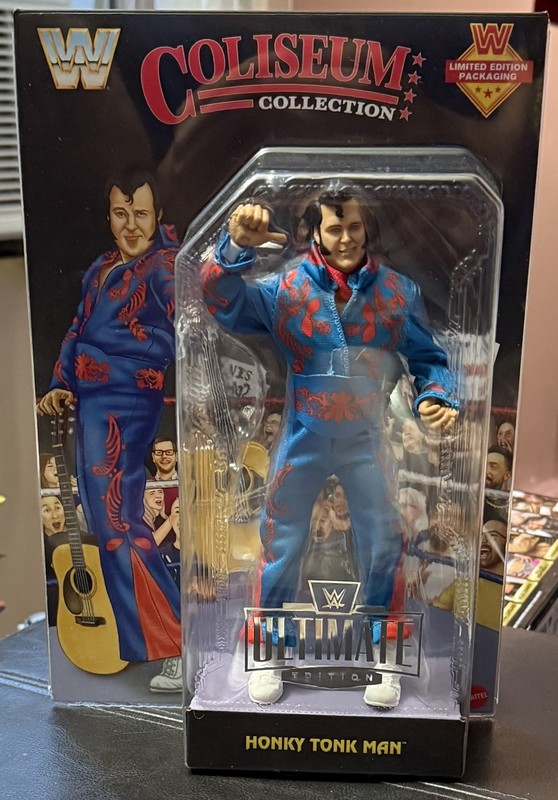 Mattel WWE Coliseum Collection Honky Tonk Man Chase Black Card Figure ONLY LJN