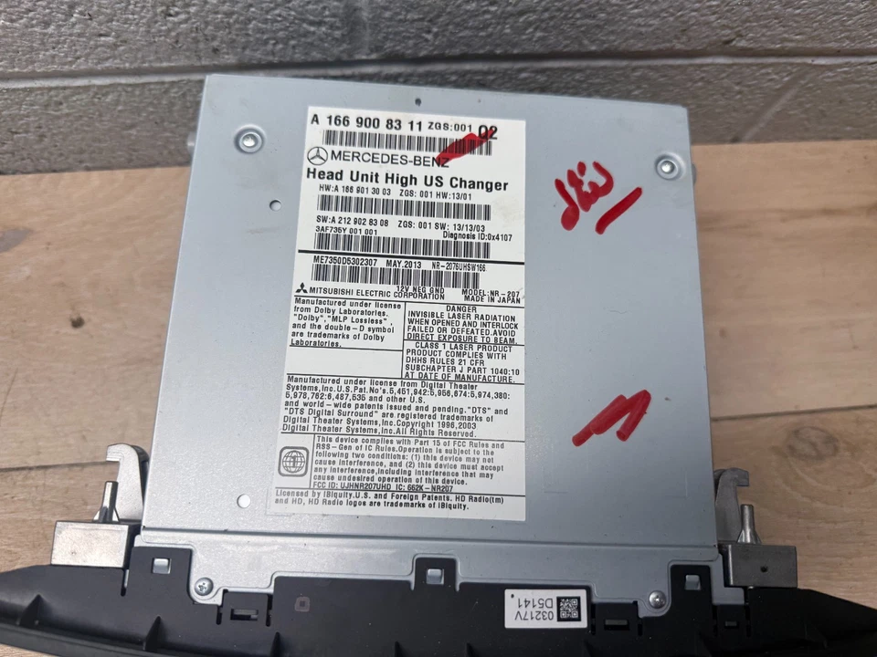 MERCEDES BENZ GL550 ML350 W166 13-16 CD NAVEGACIÓN RADIO RECEPTOR UNIDAD PRINCIPAL Foto 4 de 4
