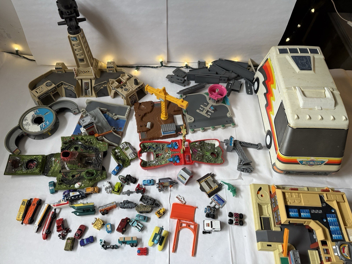Micro Machines Vintage Lot Playset Bundle Super Van City Military