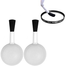 2 Air Dust Blower and Soft Brush for Digital Camera Lenses, LCD Screens white
