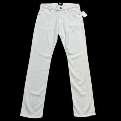 Paige Federal Jeans Mens 30x32 White Straight Leg Transcend Stretch Denim USA