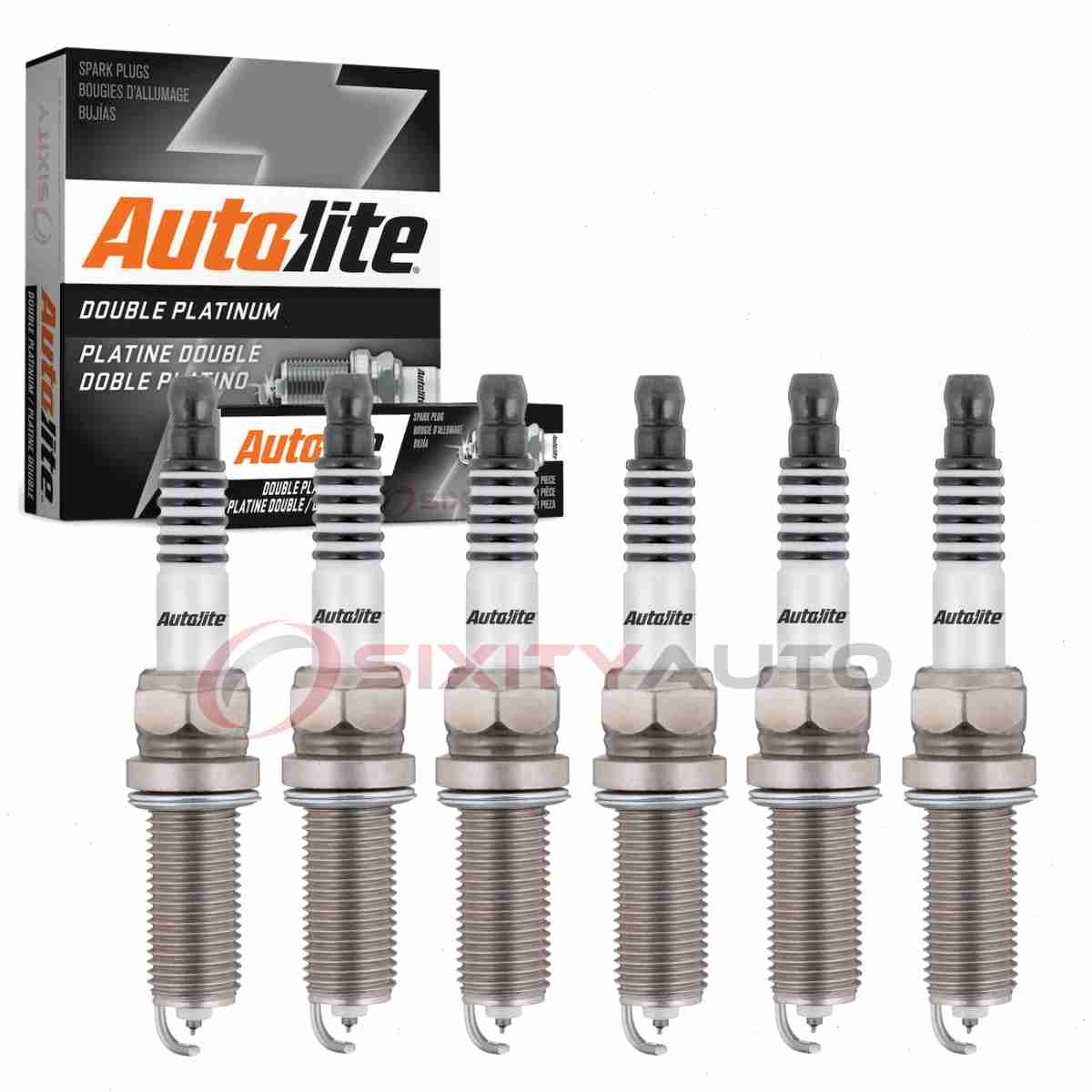 6 pc Autolite Double Platinum Spark Plugs for 2011-2019 Jeep Grand Cherokee sf