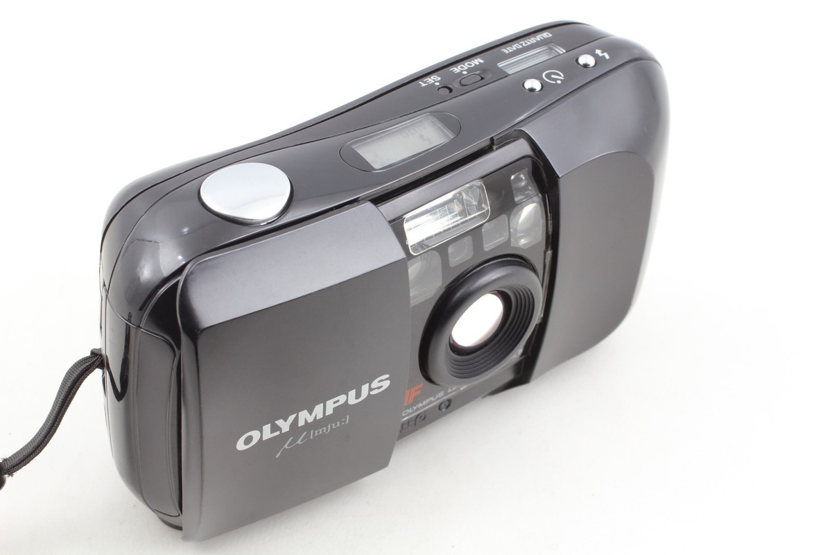 Near MINT] Olympus μ mju Black AF 35mm Point & Shoot Film Camera