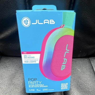 JLab Pop Party Ultra-Portable Bluetooth Speaker, Pink, RGB Lights | eBay