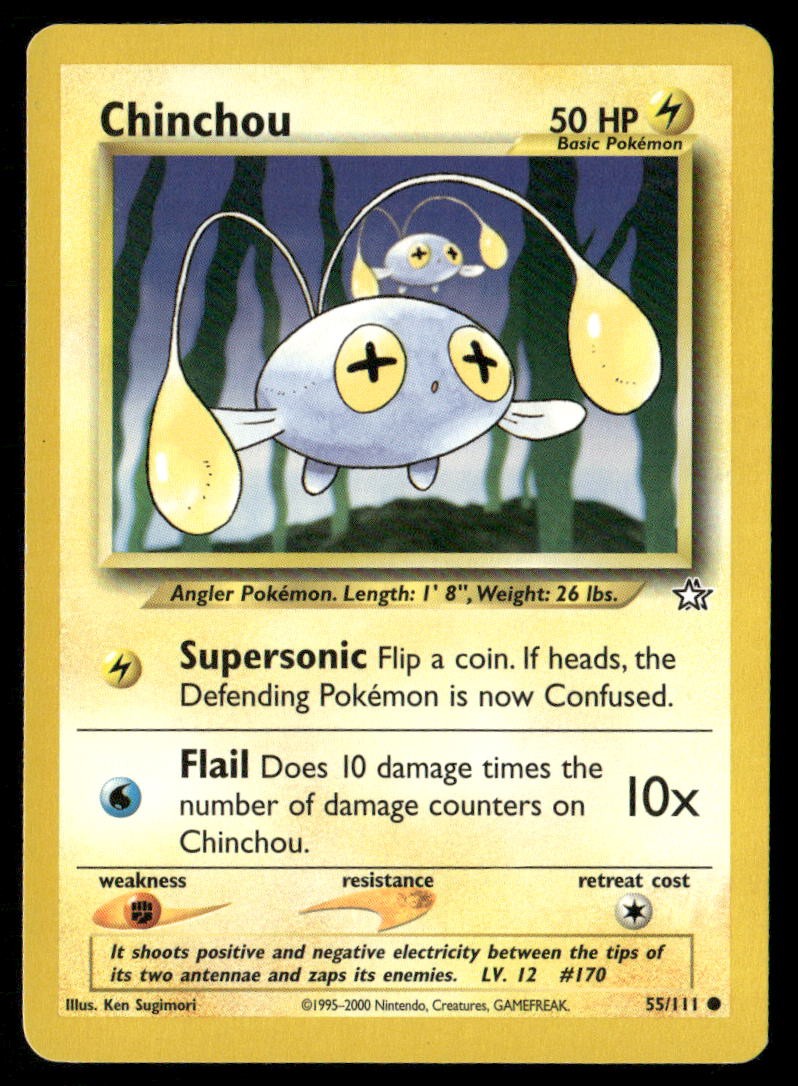 Chinchou 055/111 Neo Genesis C HP Pokémon — English