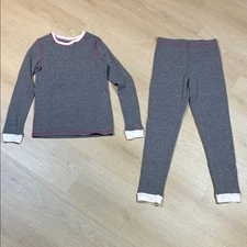Cuddl Dud Thermals Waffle Knit Gray Long Underwear Long Johns Base Layer Set (L)