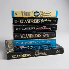 VTG V.C. Andrews Lot of 6: 5 PBs Window Keyhole Covers + 1 HC/DJ Gothic Fiction