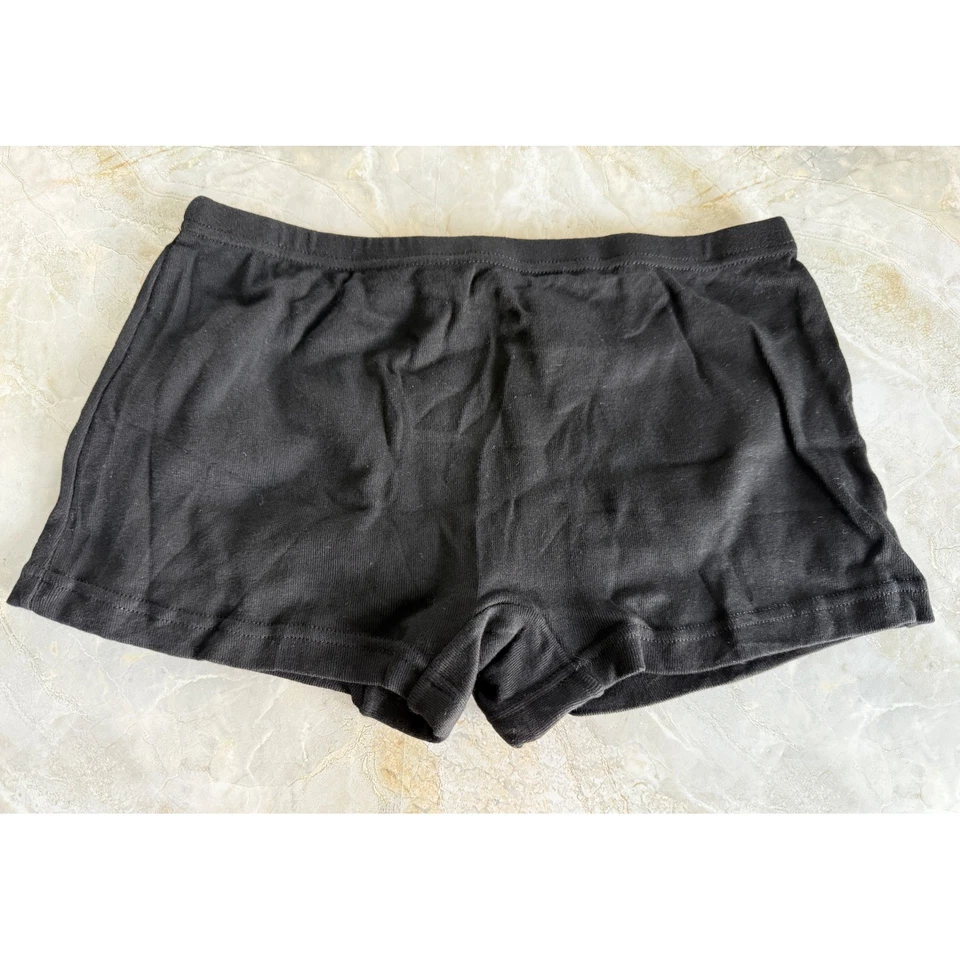 Black Cotton Shorts Girls Size 150 11-12yr Underwear Undershorts 5Pk - Image 3 of 4