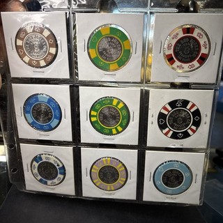 Vintage Casino Chip Bud Jones Nevada Dice Co Supplies Coin Center Sample Lot