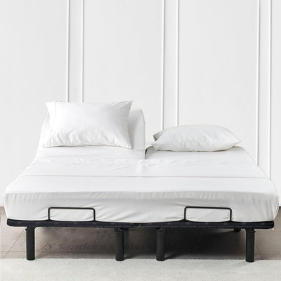 Cal King Split Sheet Set - 100% Cotton, 4 Pcs, 18'' Deep Pocket, White