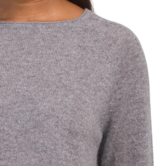 Conjunto de pijama y pantalón ajustado informal TAHARI 100 % cachemir en gris talla L Foto 4 de 4