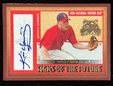 2004 Fleer National Pastime Signs of the Future Kevin Youkilis Autographed /133