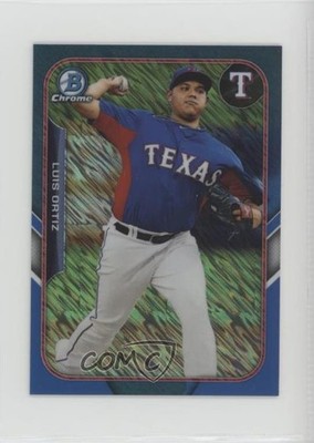 2015 Bowman The Farm's Finest Chrome Mini Shimmer Refractor Blue Luis Ortiz 6u5