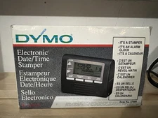 Dymo 47000 Electronic Date / Time Stamper Alarm Clock / Calendar Brand New Box