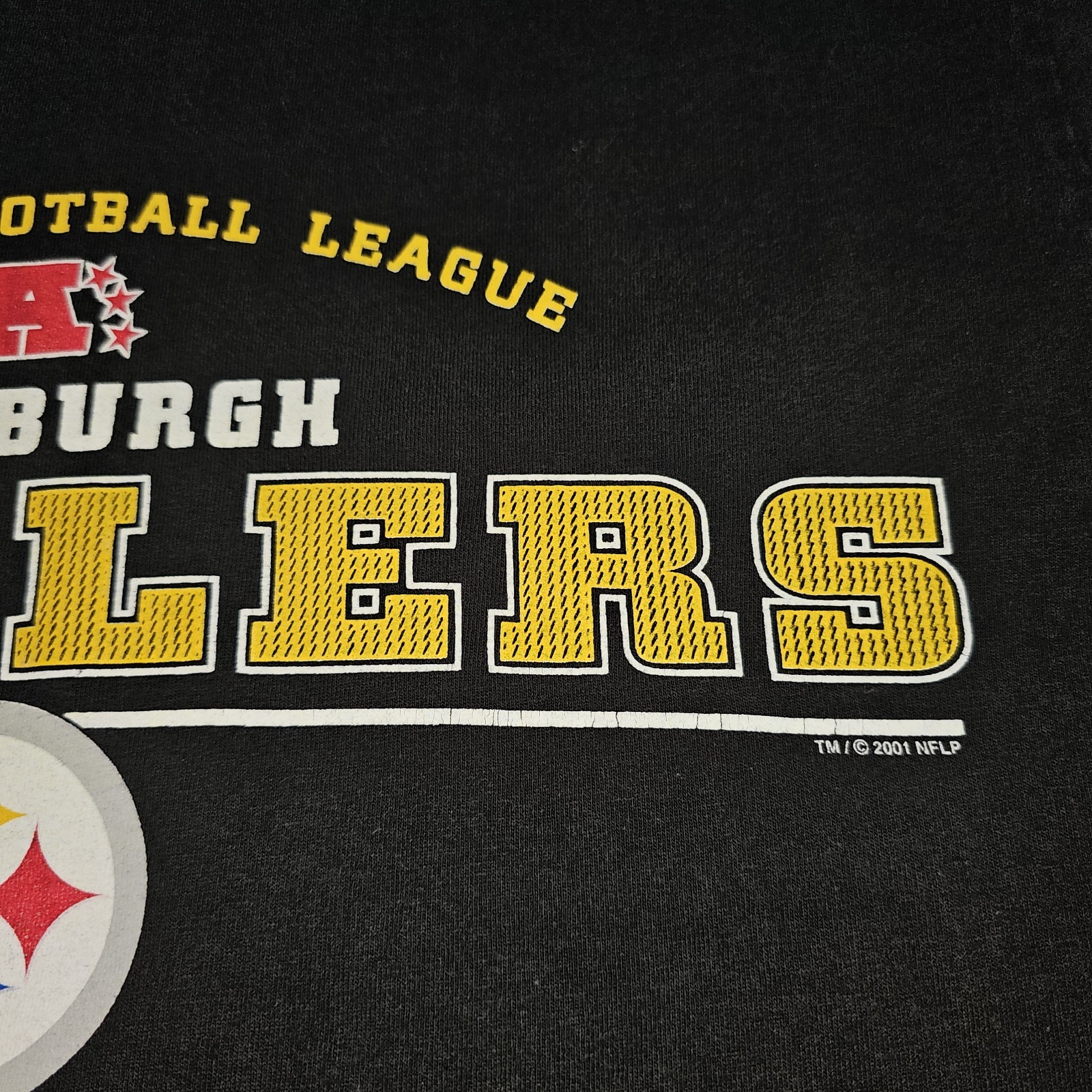 Vintage 2001 Pittsburgh Steelers Shirt Size Medium AFC North Black NFL Football thumbnail 7