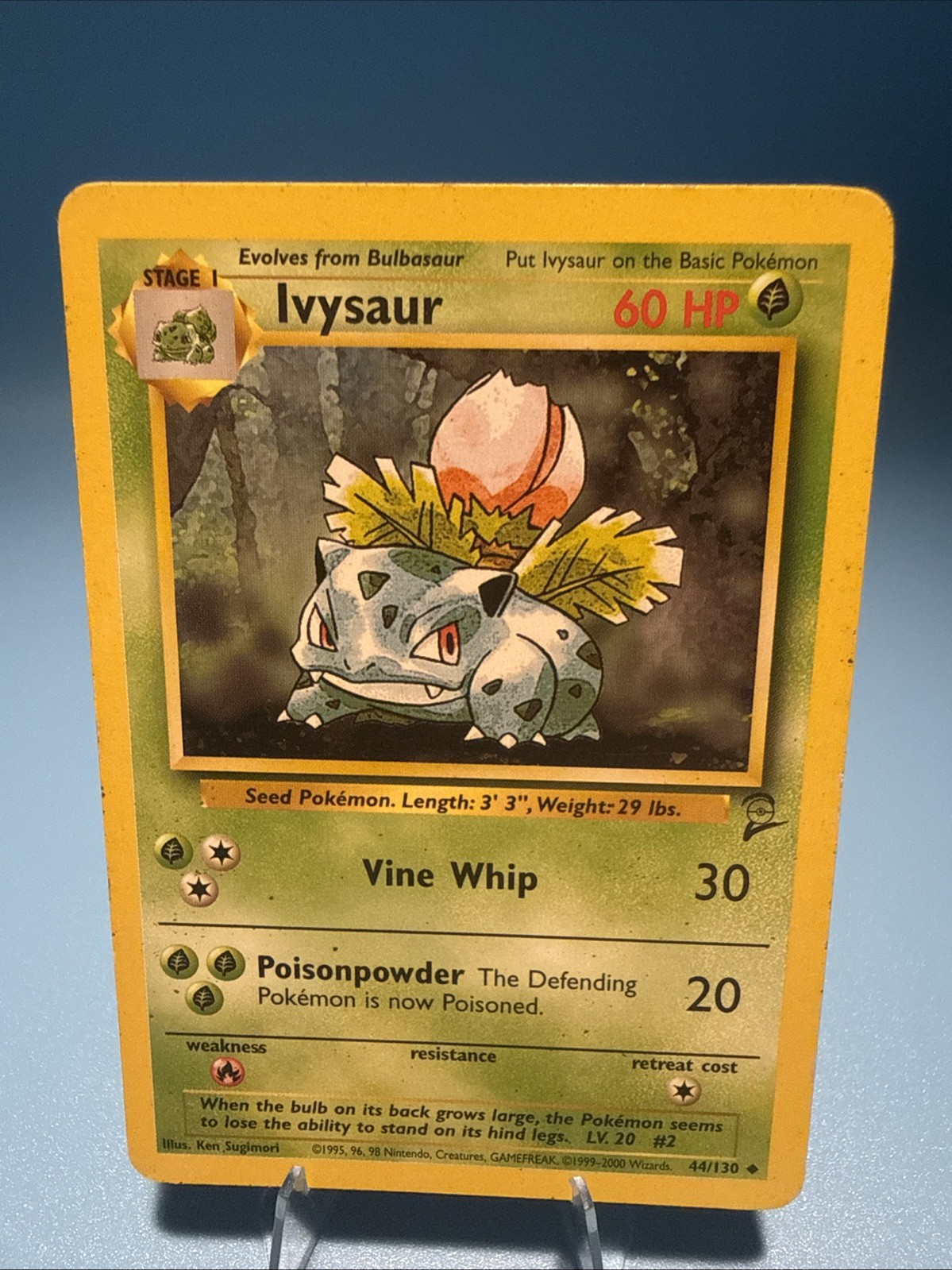 Pokemon Ivysaur Card 44/130 Base Set 2