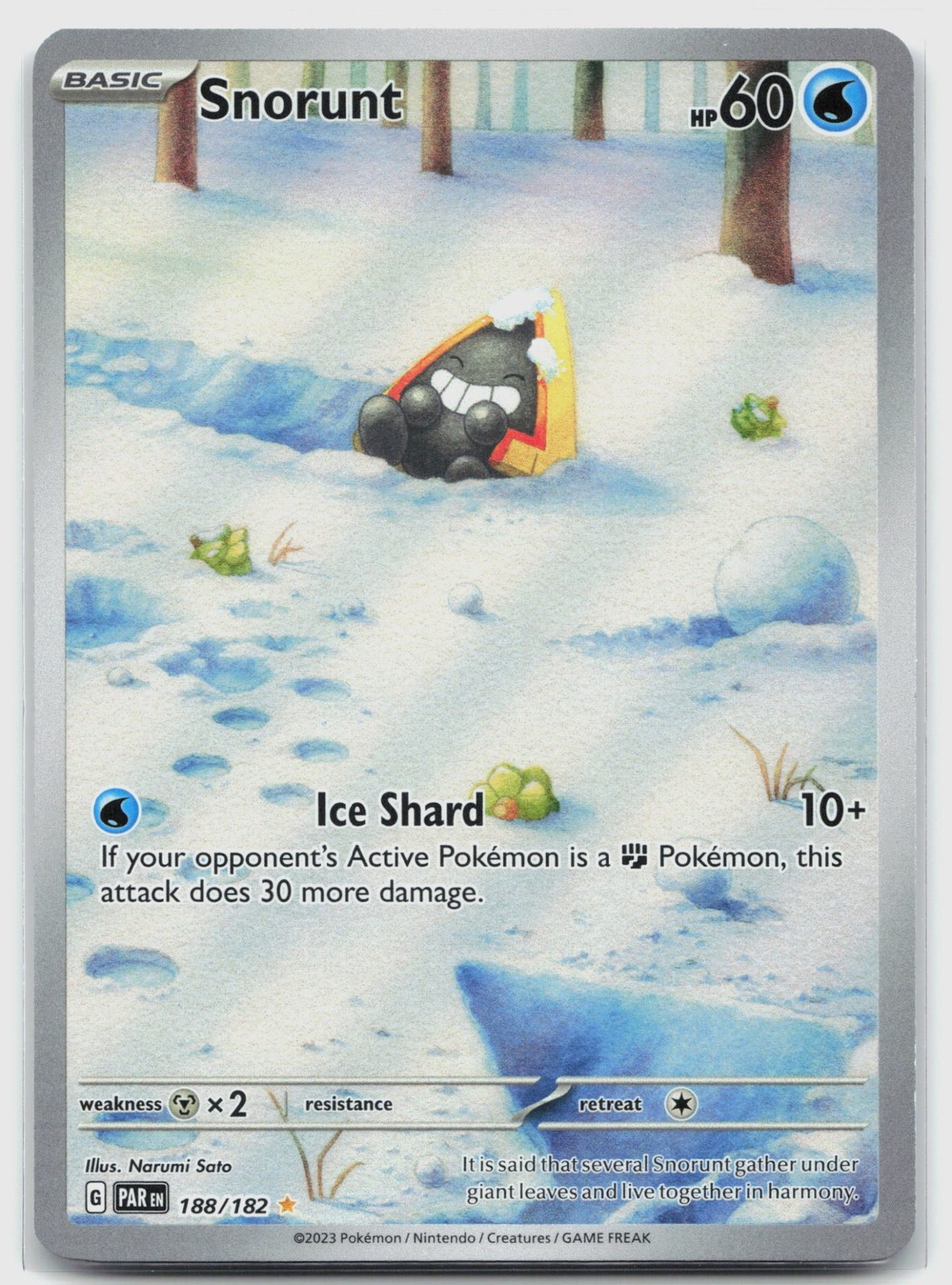 Snorunt 188/182 (NM) - Paradox Rift - Illustration Rare - Pokemon TCG