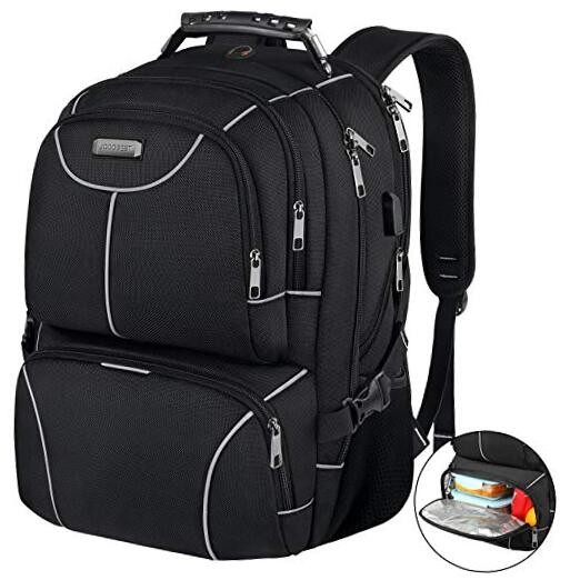 Insulated Extra Large Gray RFID Lunch Bag Backpack Cooler