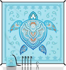 Beach Blanket 79" x 83" Quick Drying Large Beach Mat Compact Outdoor Picnic Mat